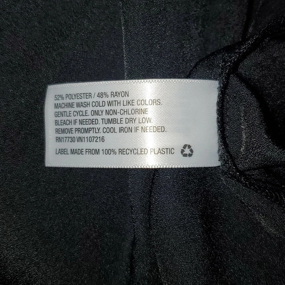 Ava &Viv Black Bell Sleeves Ruffled Trim Top - Picture 9 of 13